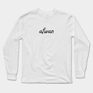 afwan - black Long Sleeve T-Shirt